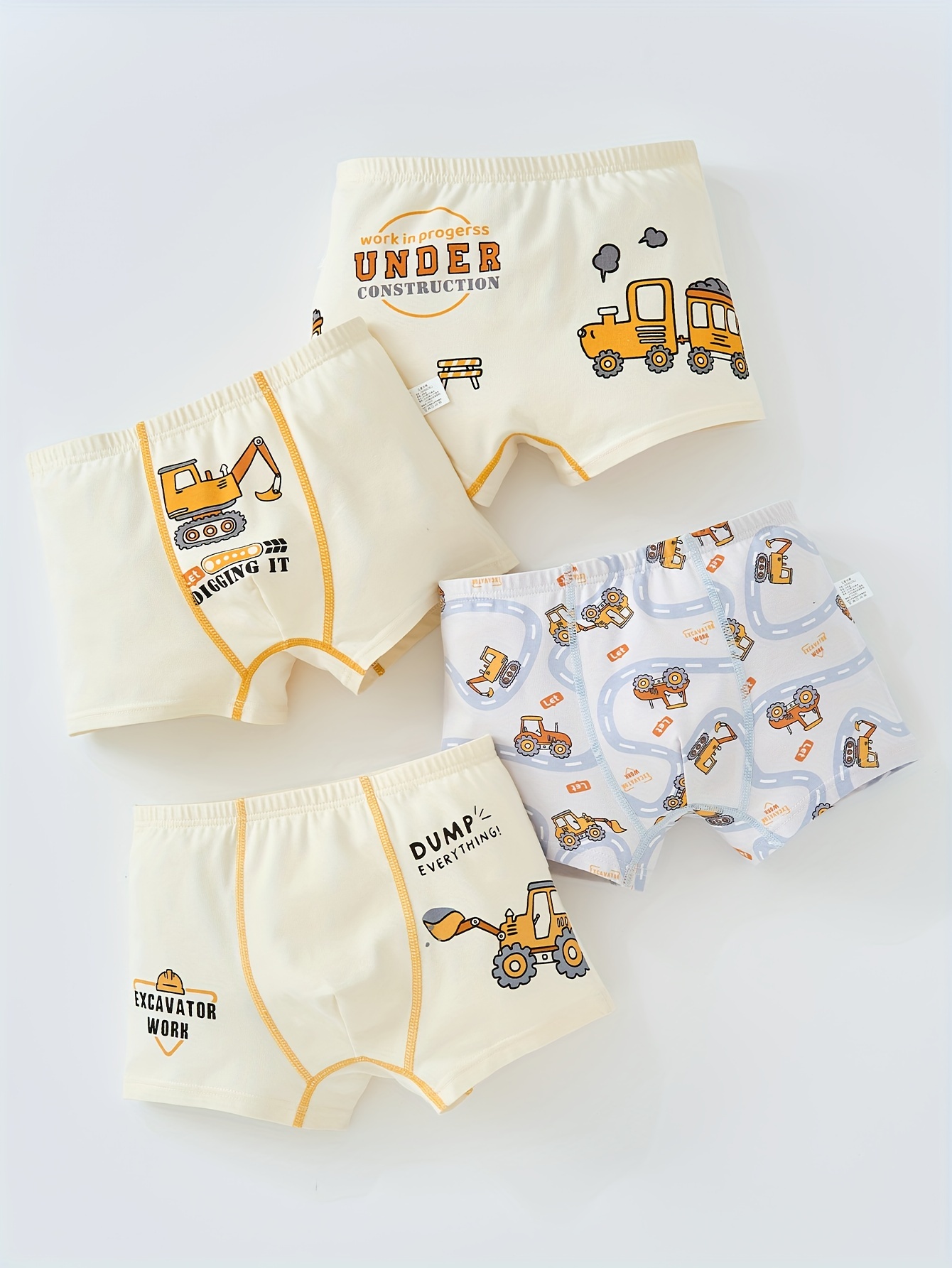 Boys Cute Cartoon Pattern Comfortable Cotton Boxers Elastic - Temu