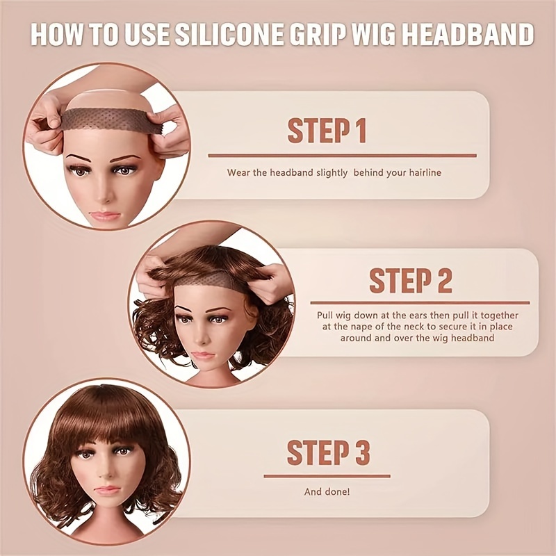 2 Pcs Silicone Wig Grip Band Adjustable Wig Headband No Slip Wig Bands  Holder