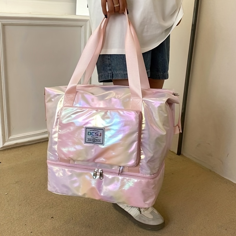 Image of New Fashionable Large Capacity Foldable Handheld Fitness Bag, Short Distance Travel Bag, Luggage Bag, Bag, Independent Shoe Storage
