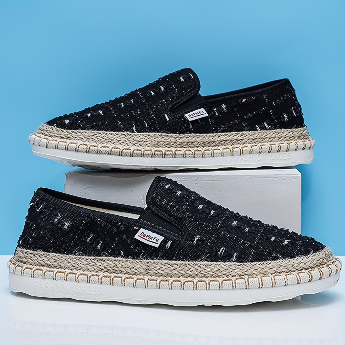 Men's Ripped Design Espadrilles Loafer Shoes, Casual Slip-on Shoes,  Comfortable Walking Shoes - Temu United Arab Emirates