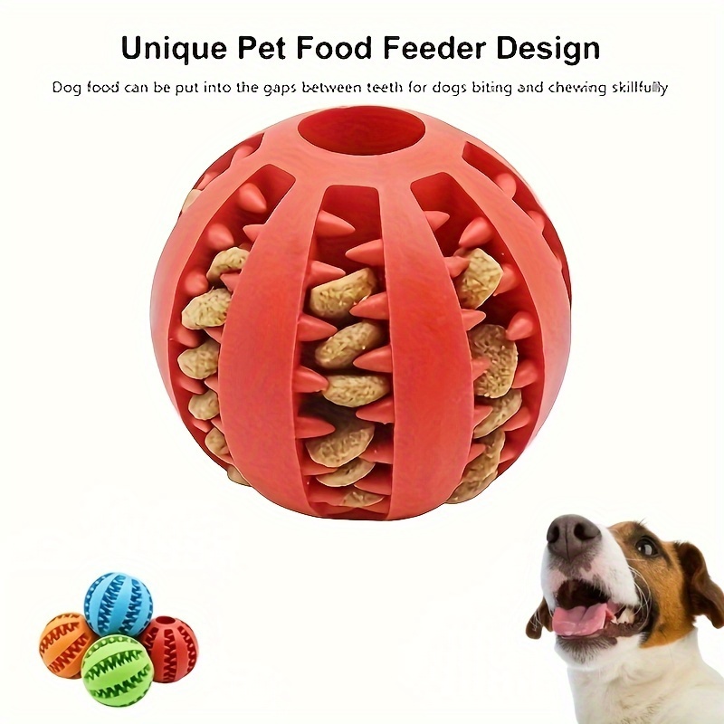 

1pc Dog Ball Toys For Small Dogs Interactive Elasticity Puppy Chew Toy Tooth Cleaning Rubber Food Ball Toy Pet Stuff Accessories