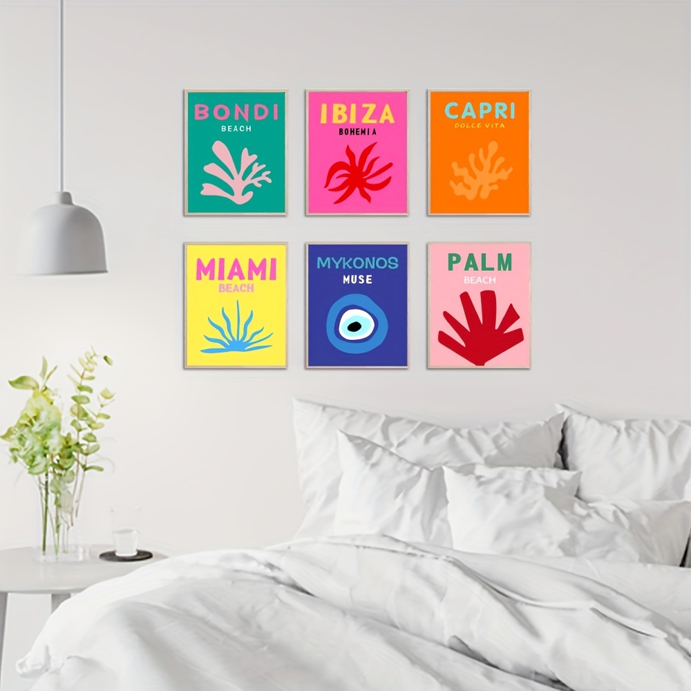 Preppy Room Decor Aesthetic Hot White Wall Art For Teen - Temu