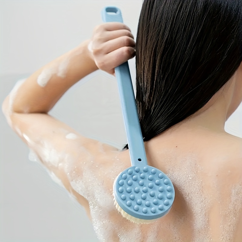 Comprar Cepillo de baño con mango largo, exfoliante corporal, cepillo de  ducha para masaje de espalda y cuerpo, accesorios de baño de espuma para  SPA, cepillo de limpieza corporal