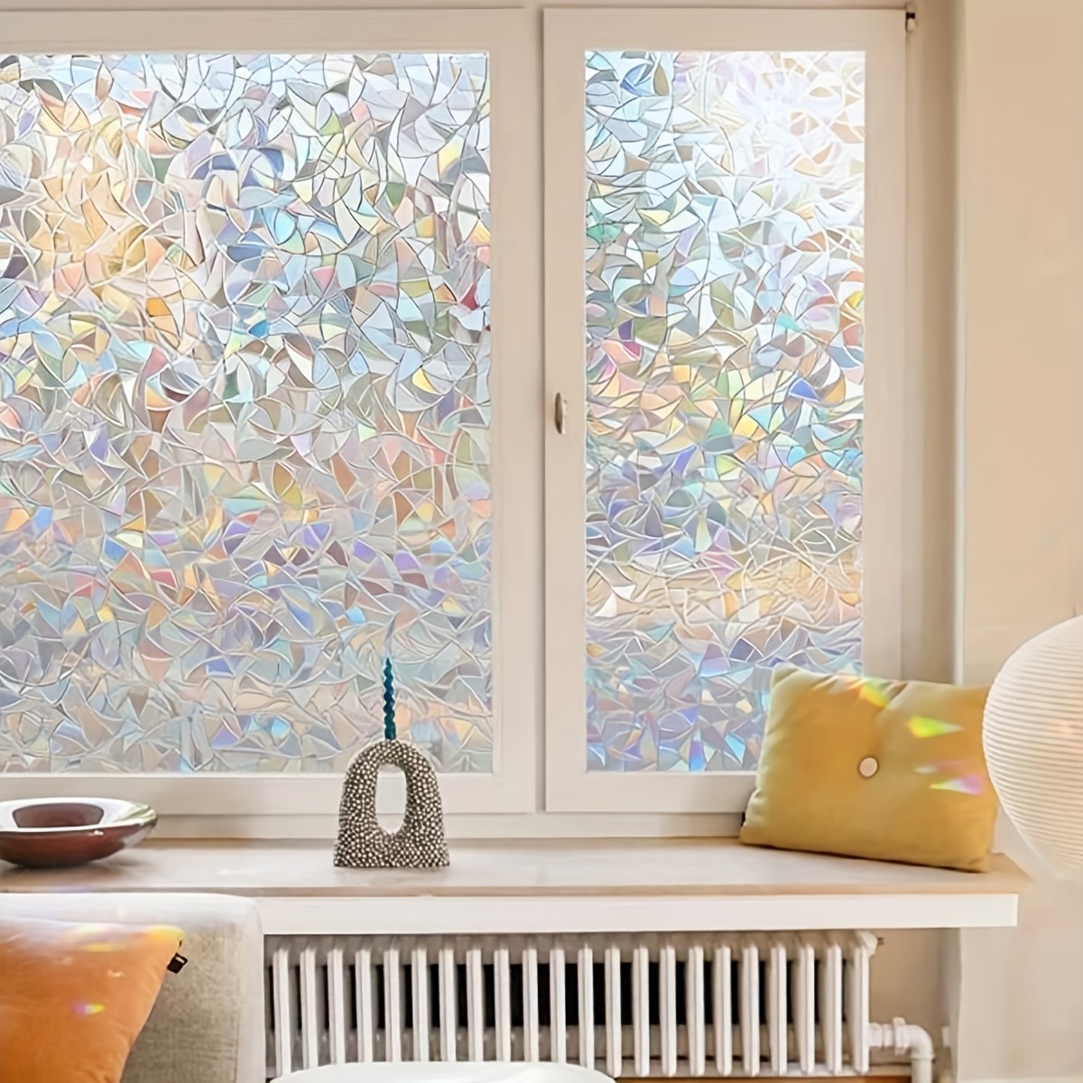 1pc Dekorative Fensterfolien Pvc Statisch Haftende Gefärbte - Temu