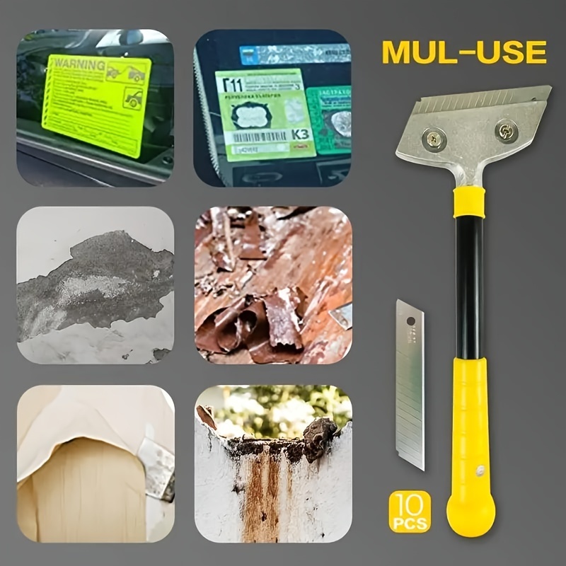 1 set blade putty scraper kit multi functional tool for removing wood windows glass wallpaper paint and tile adhesives details 5