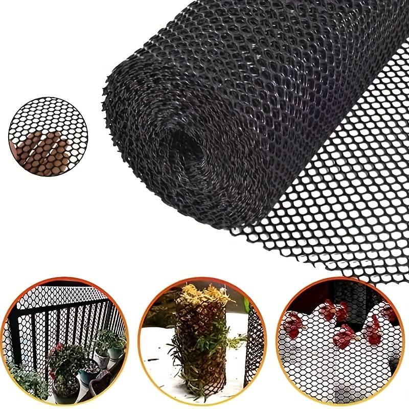 HDYZJQ Plastic Chicken Wire Mesh, Cuttable Transparent HDPE Fencing, Wire  Mesh Roll for Garden/Poultry/Property Barrier/DIY Projects, White (Size 