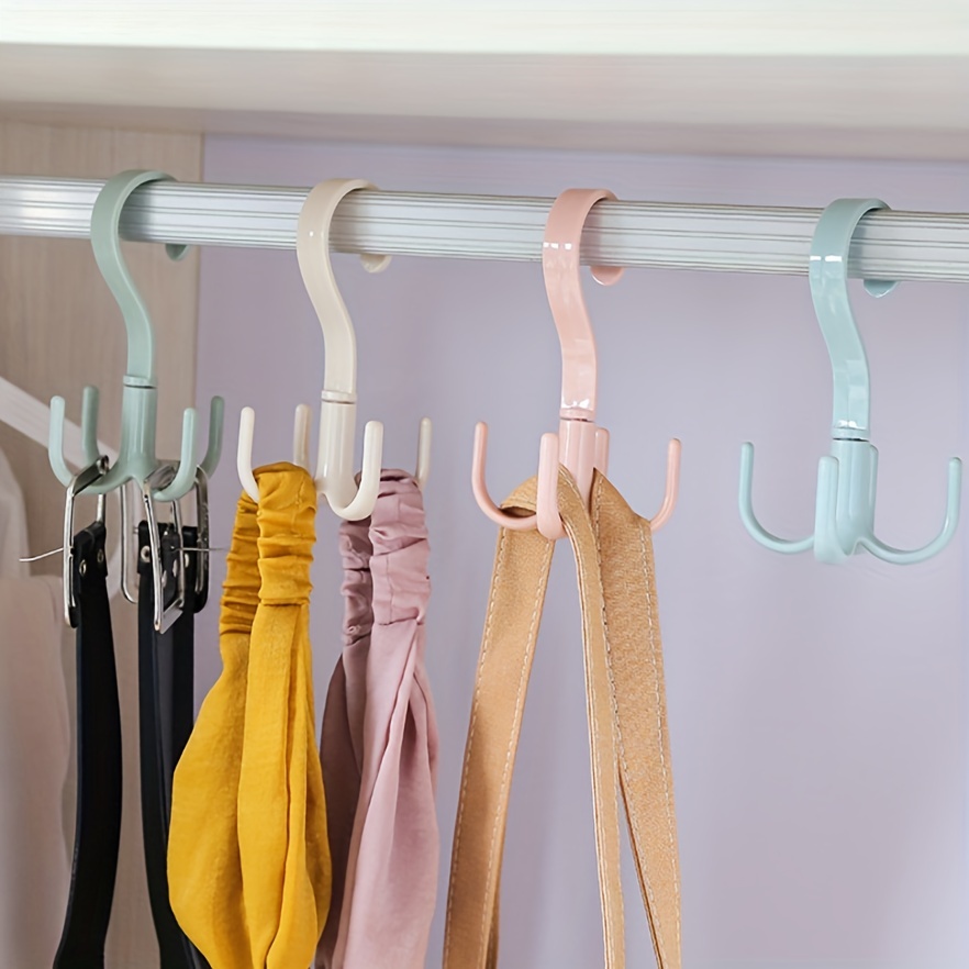 Rotatable Coat Hooks Four Claw Hooks Hanging Hats Hanging - Temu