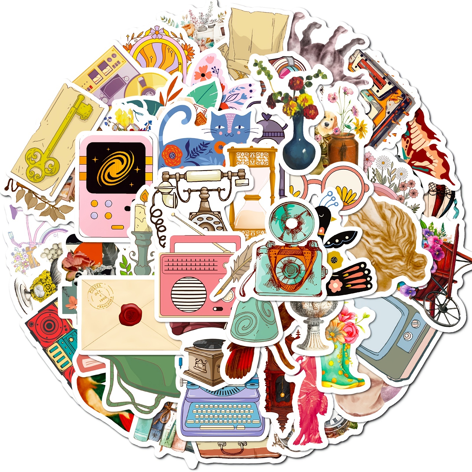 Retro Stickers Aesthetic Stickers For Scrapbook Journaling - Temu