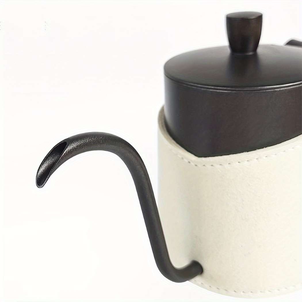 Stainless Steel Coffee Kettle With Wooden Handle 650ml Gooseneck Thin Spout  Thickened Hand Drip Pour Over Coffee Tea Pot