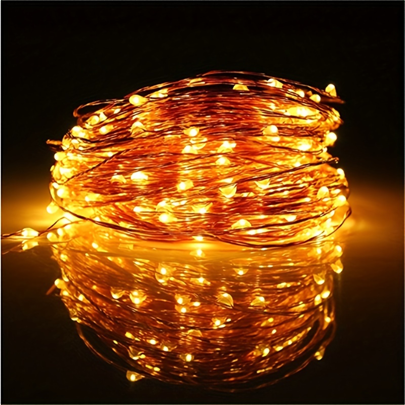 1pc solar string light 100 led copper wire lights solar powered fairy lights waterproof solar decoration lights for garden yard party wedding christmas christmas halloween decorations details 0