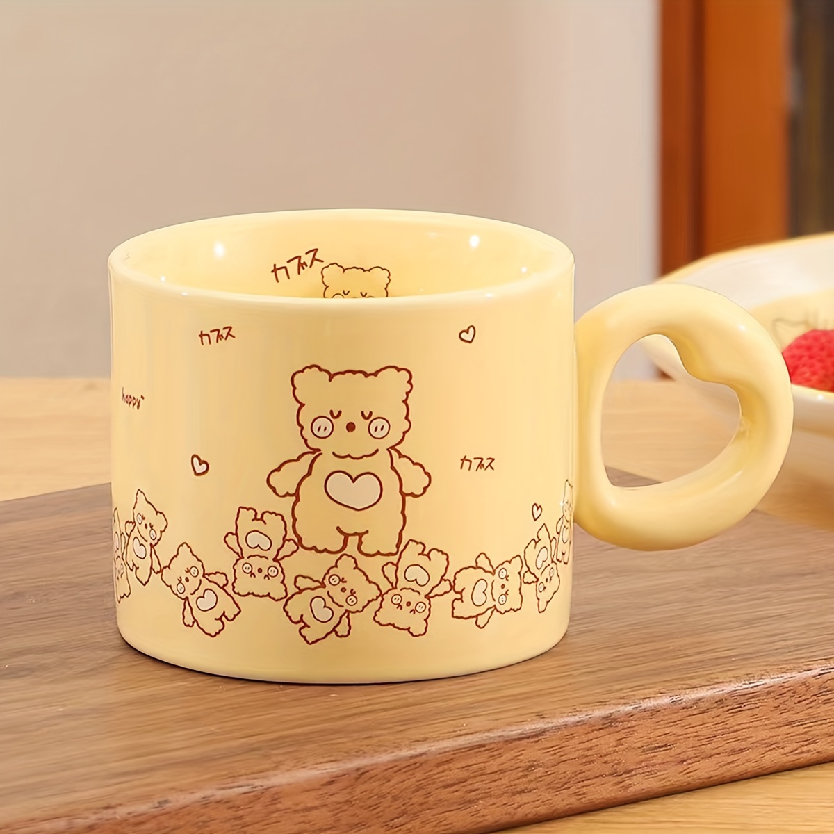 1pc 14oz Cute Ceramic Mugs, Espresso Cups, Kawaii Cups, Coffee