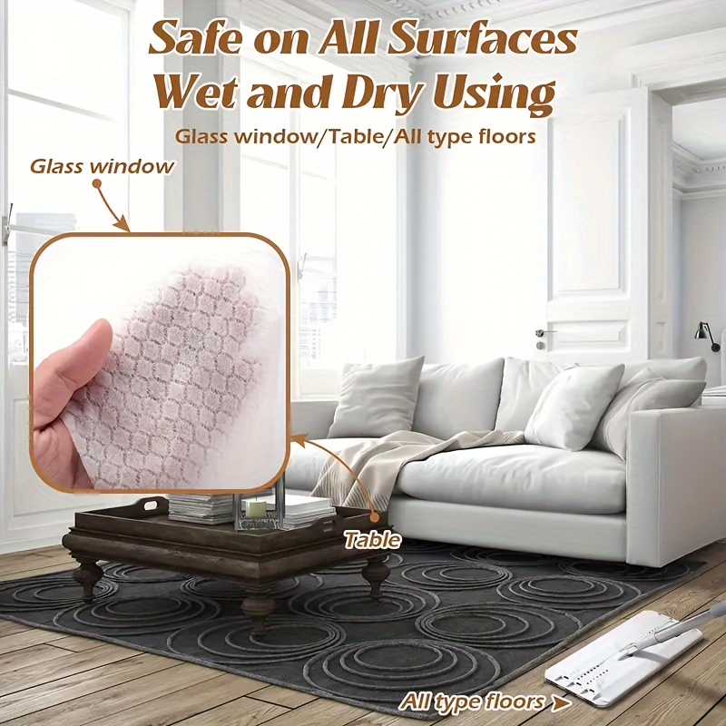 100pcs electrostatic cleaning cloth dust removal paper disposable household dust removal cloth for mop electrostatic mop pad for cleaning hardwood window laminated floor ceramic and tile floor cleaning supplies cleaning tool ready for school details 8