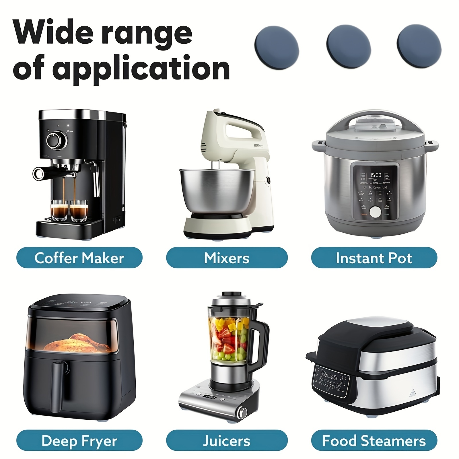 12 Pcs Kitchen Appliance Slider,Appliance Sliders for Kitchen Appliances,DIY Self Adhesive Appliance Slider for Most Coffee Makers,Blenders,Kitchen