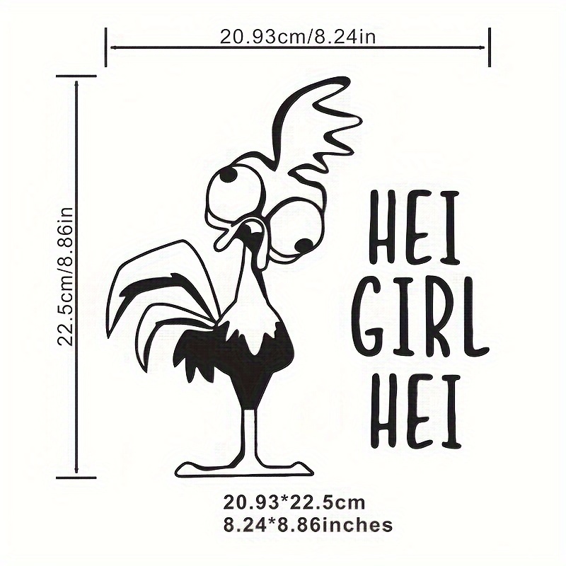 Funny Rooster Print Pattern Heat Transfer Stickers Fashion - Temu