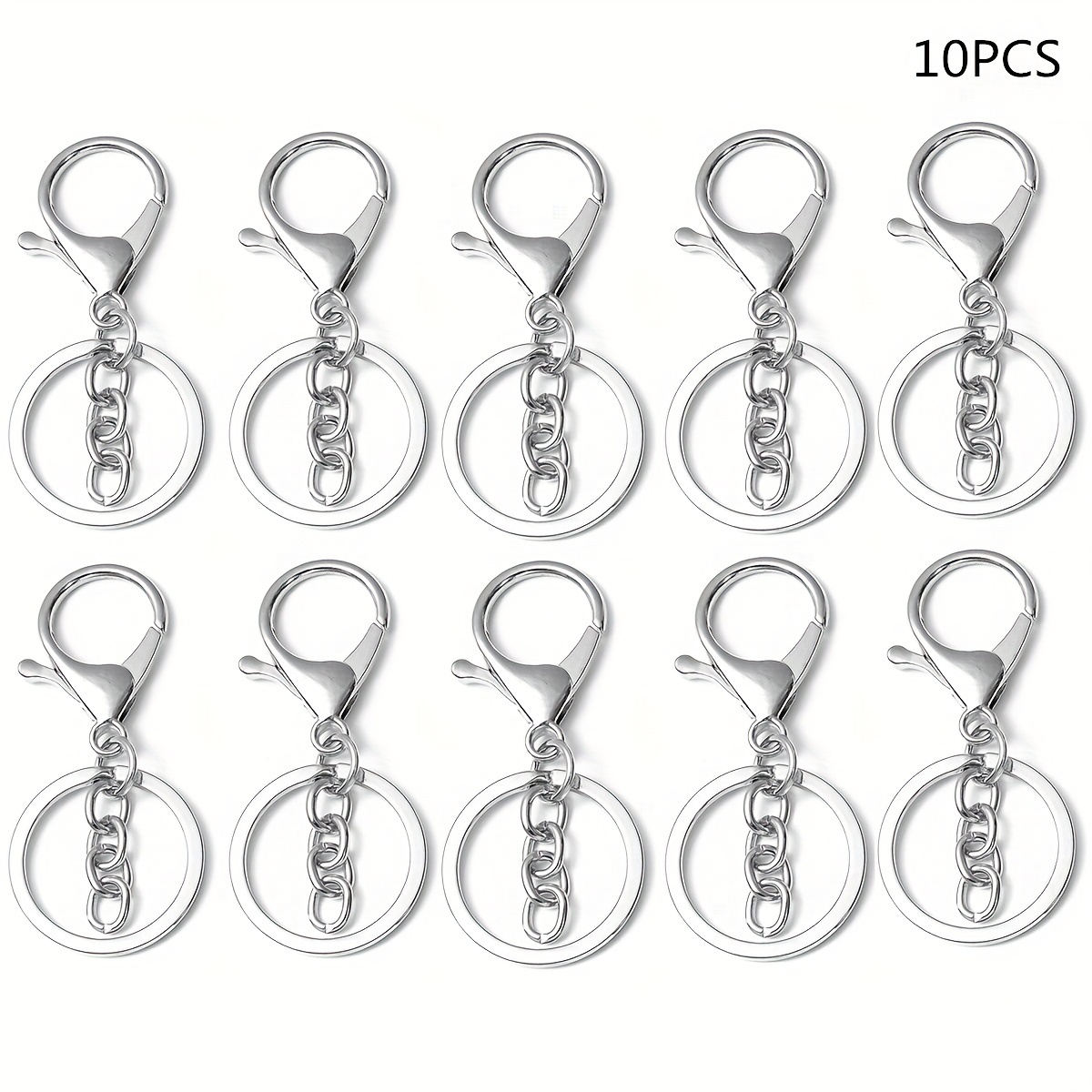 50pcs Keychain Hook Clip, Swivel Snap Hook Lobster Claw Clasp Small Metal  Swivel Key Chain Clip Hook Keychain Hardware For Keychain Making