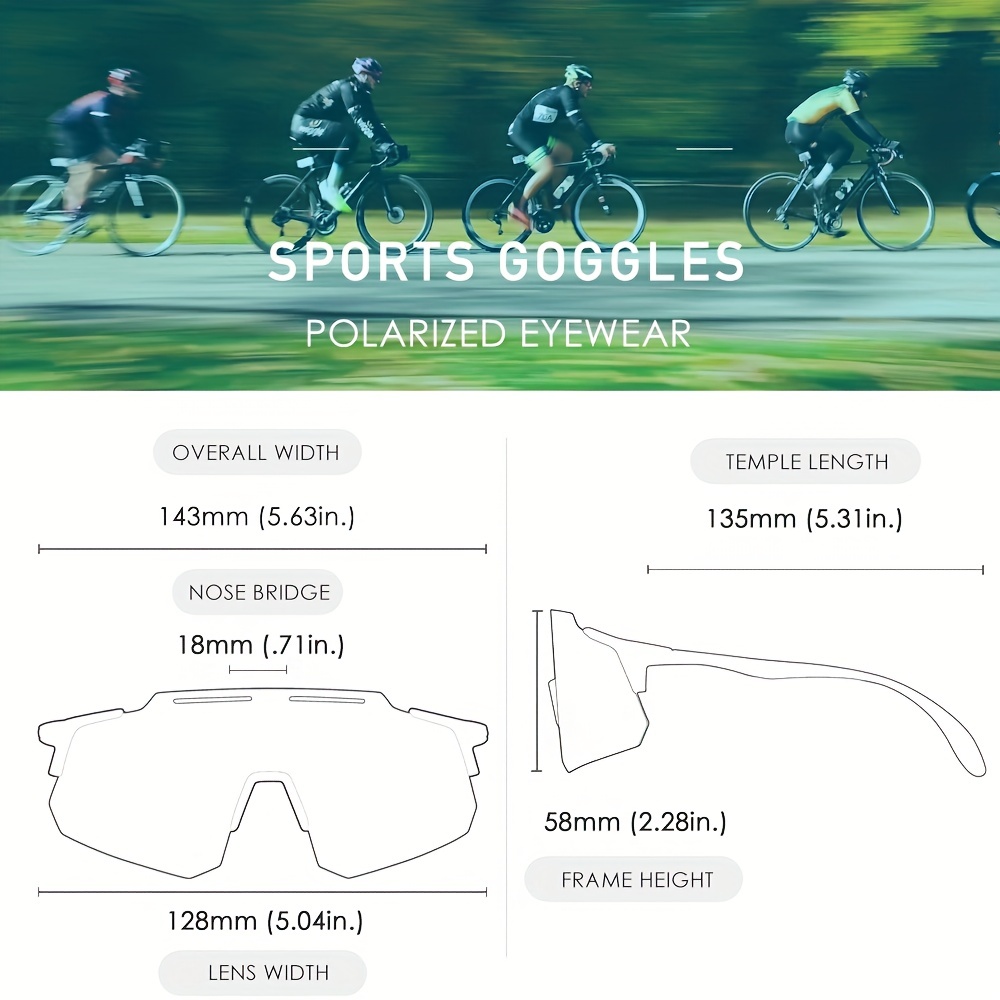 Mens Polarized Sunglasses Outdoor Sports Cycling Fishing Driving