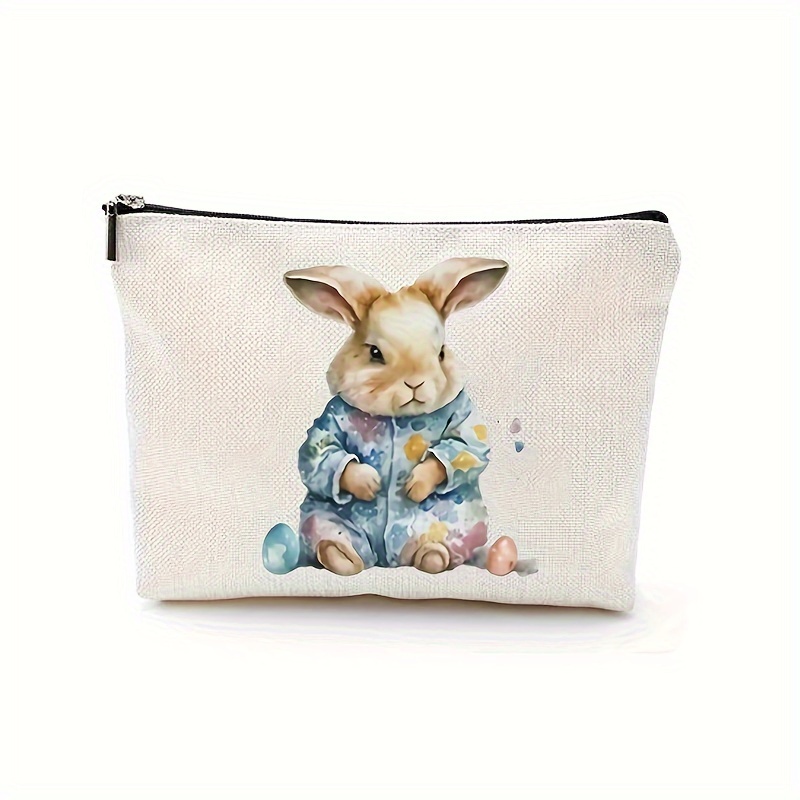 Bunny Carry Pouch Zipper Storage Bag Cosmetic Canvas - Temu