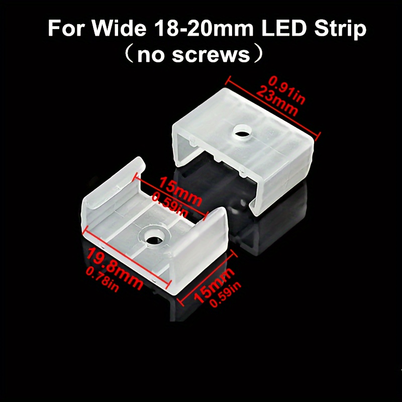 50pcs Rope Light Mounting Clips Channel Mounting Holder for 8-11mm LED Strip
