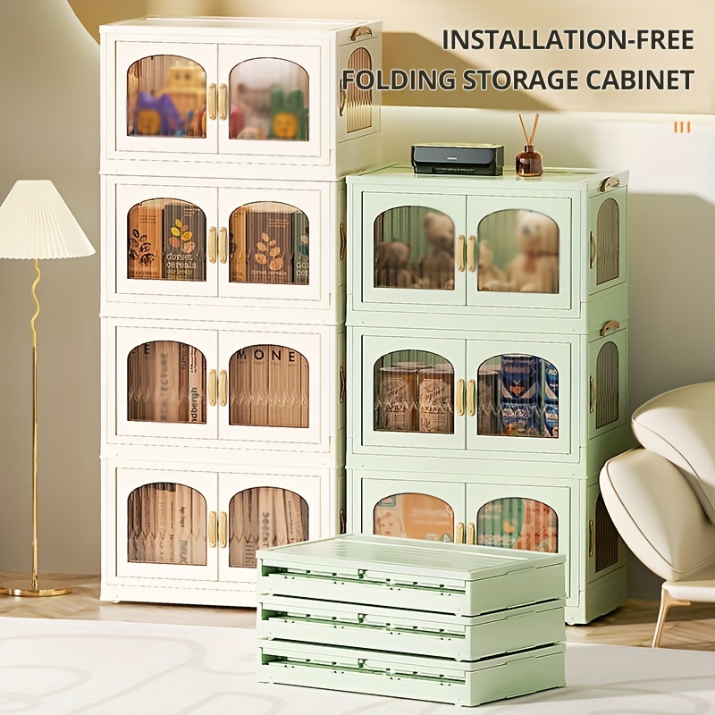 Bag Storage Box Household Dustproof Storage Bins Luxury Bedroom Bag Storage  Cabinet Free Stacking Transparent Display Cabinet