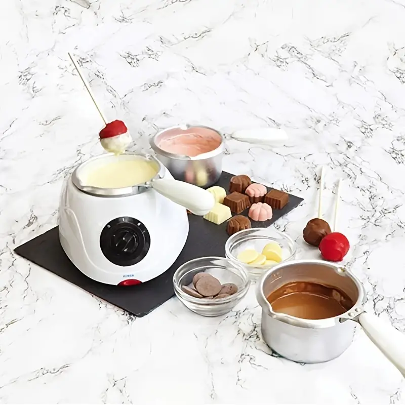 Delightful Dipping: MultiOutools Mini Electric Fondue Pot Set - Perfect for  Chocolate, Caramel, Cheese & More!