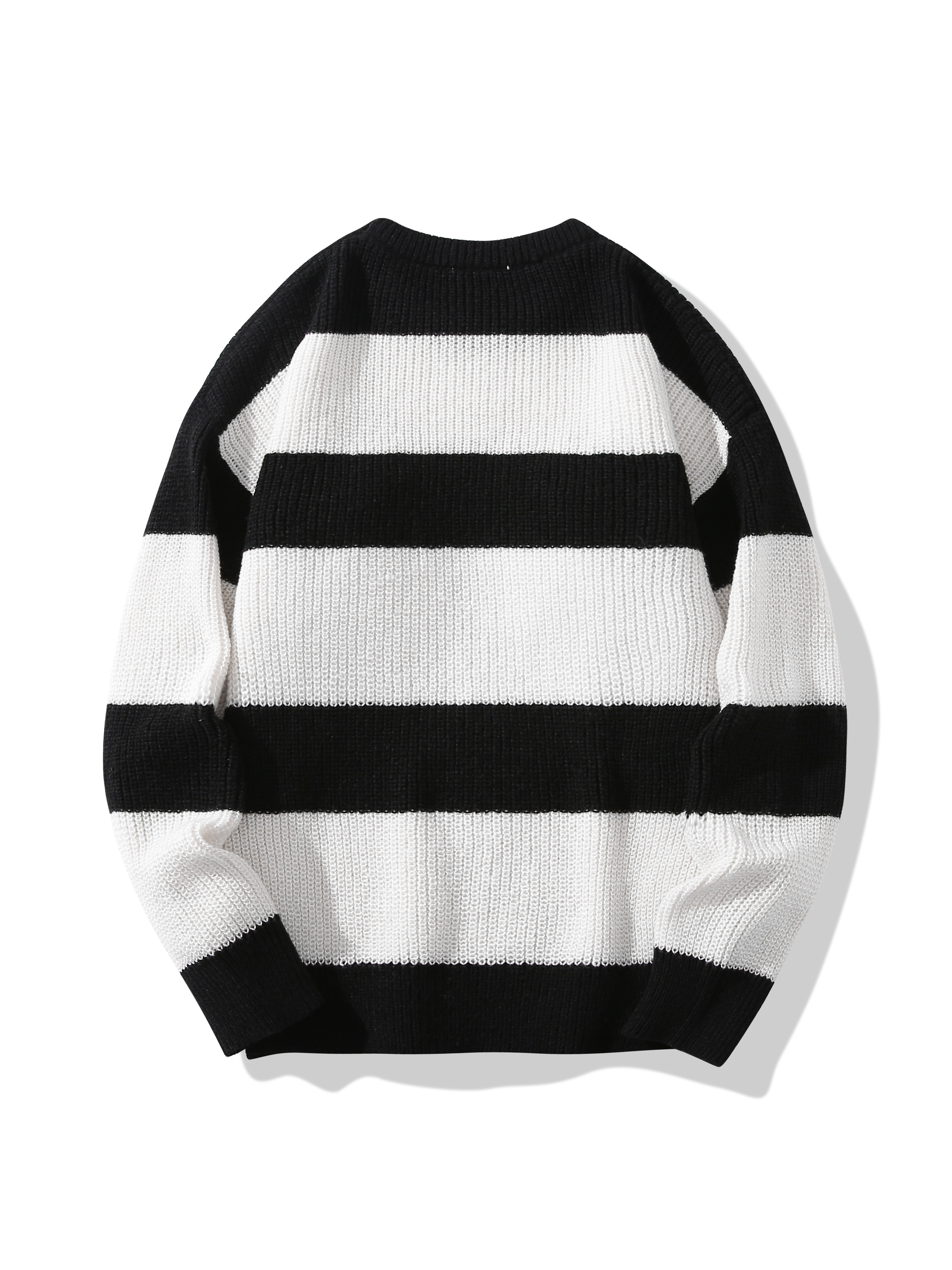 Trendy Men's Color Block Knitted Sweater - Warm And Comfortable