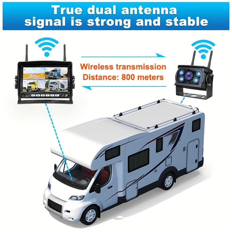 7 Pulgadas Sistema Cámara Visión Trasera Inalámbrica Digital - Temu