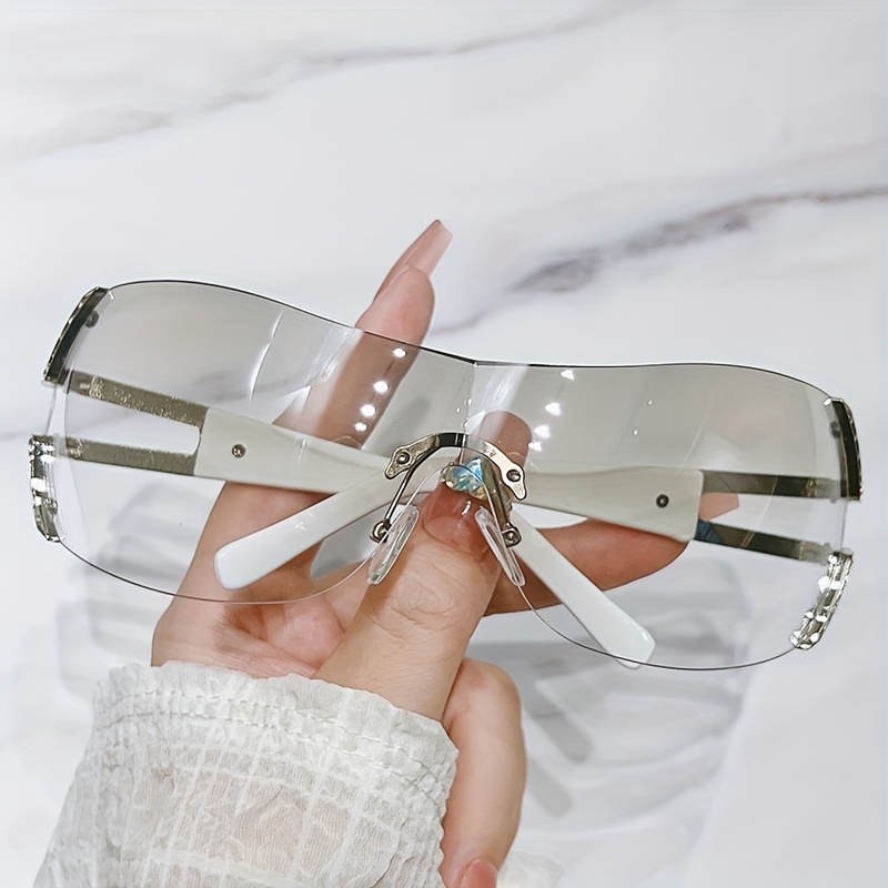 Y2K Óculos De Sol Da Moda De Uma Peça Para Mulheres Homens - Temu