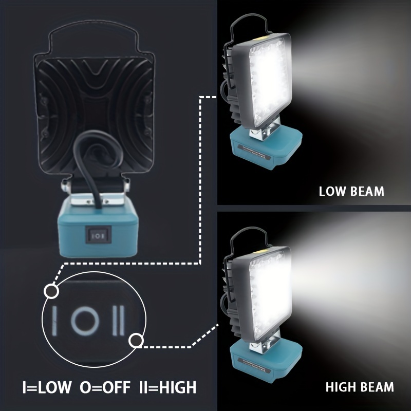 LED Camping Lantern For Makita 18V Lithium Battery Powered Hanging Lamp  Outdoor