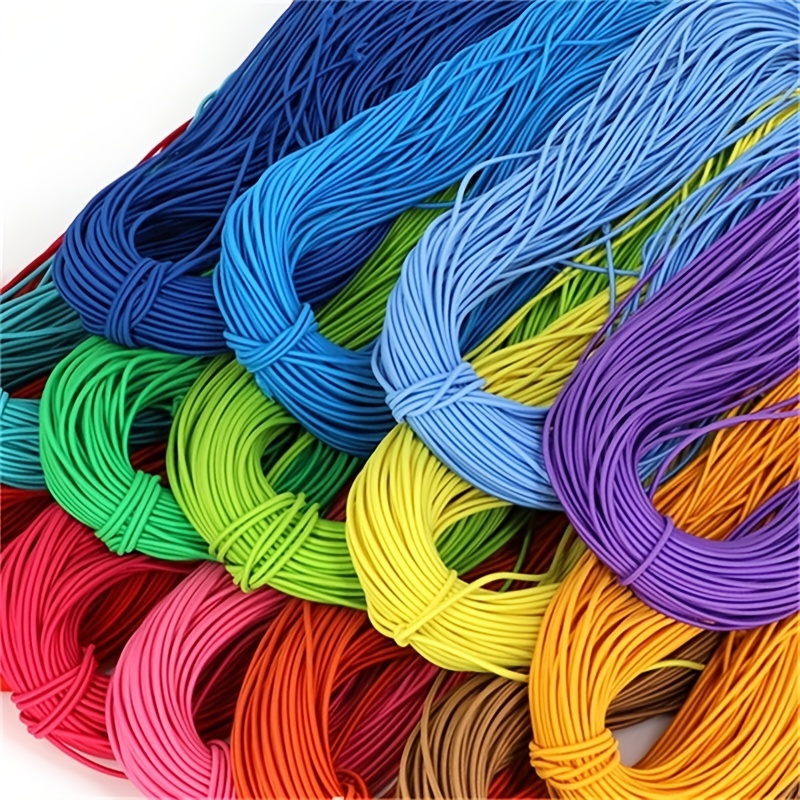  Cordón elástico redondo de 16.4 ft / bolsa de 2/0.098 in, cuerda  de goma, banda elástica, cuerda elástica para bricolaje, ropa, costura,  color rojo, 0.079 in : Arte y Manualidades