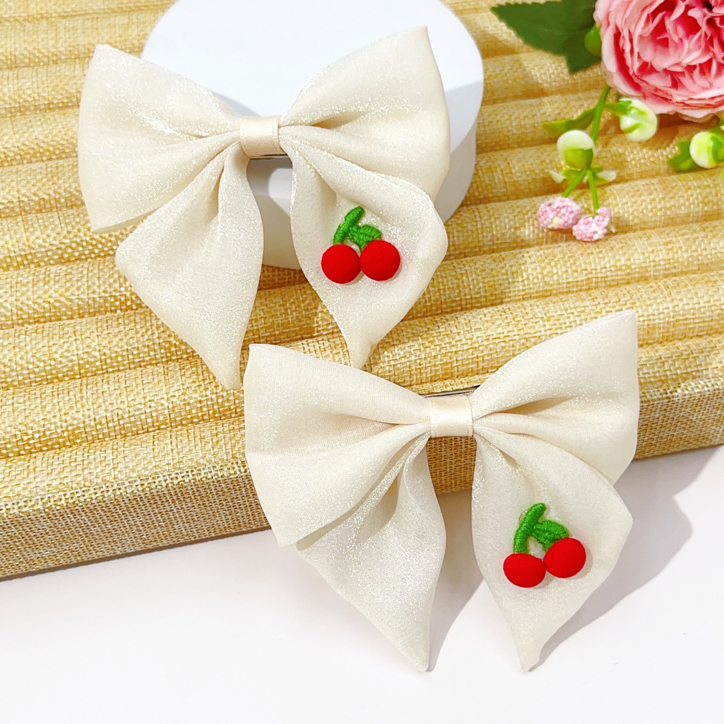 

2pcs Cute Cherry Pattern Hair Clip For Women And - Perfect Student Hair Accessory And Headwear