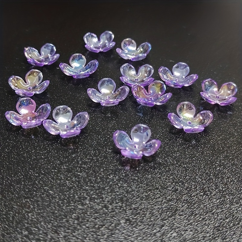 1string Glass Broken Flower Loose Beads Glass Pop Crystal - Temu