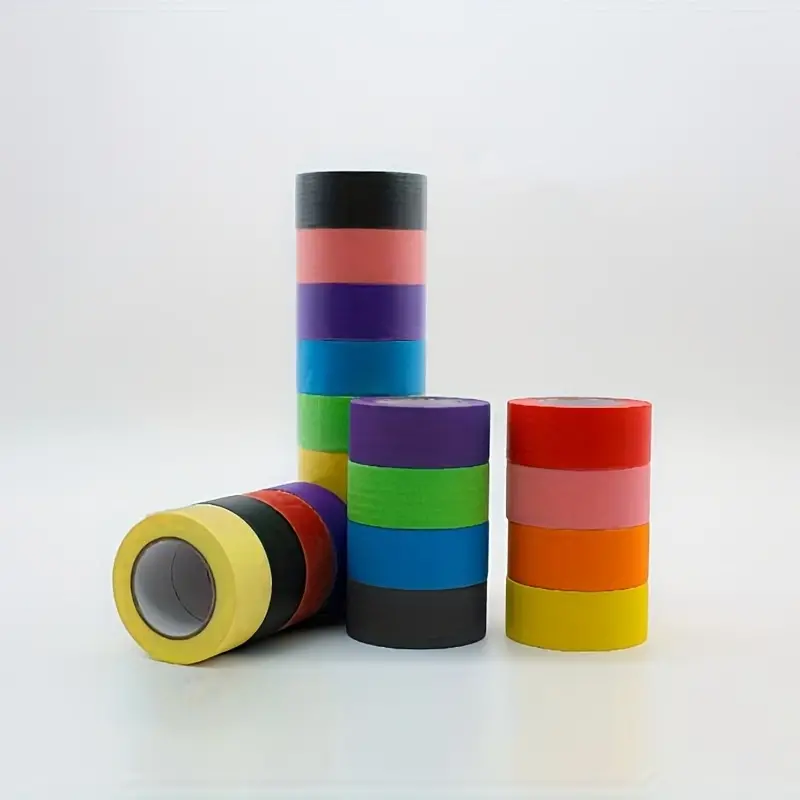 1pc Adhesive Tape Basic Decoration Masking Tape Stickers Rainbow Color  Tapes 0.59inch*196.85inch