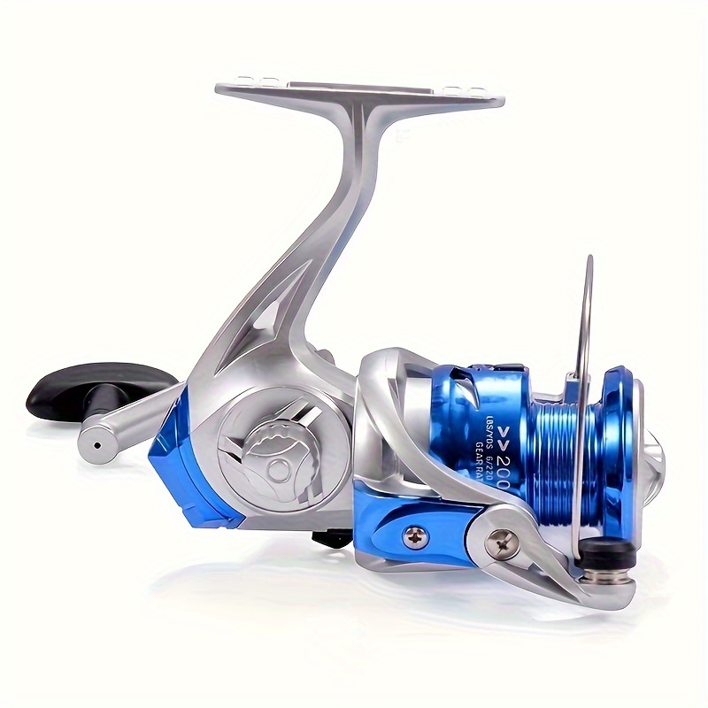 1pc 2000-5000 Series Metal Fishing Reel, 5.2:1 Gear Ratio Spinning Reel  With Max Drag 4KG/8.82LB, Fishing Tackle For Long Cast