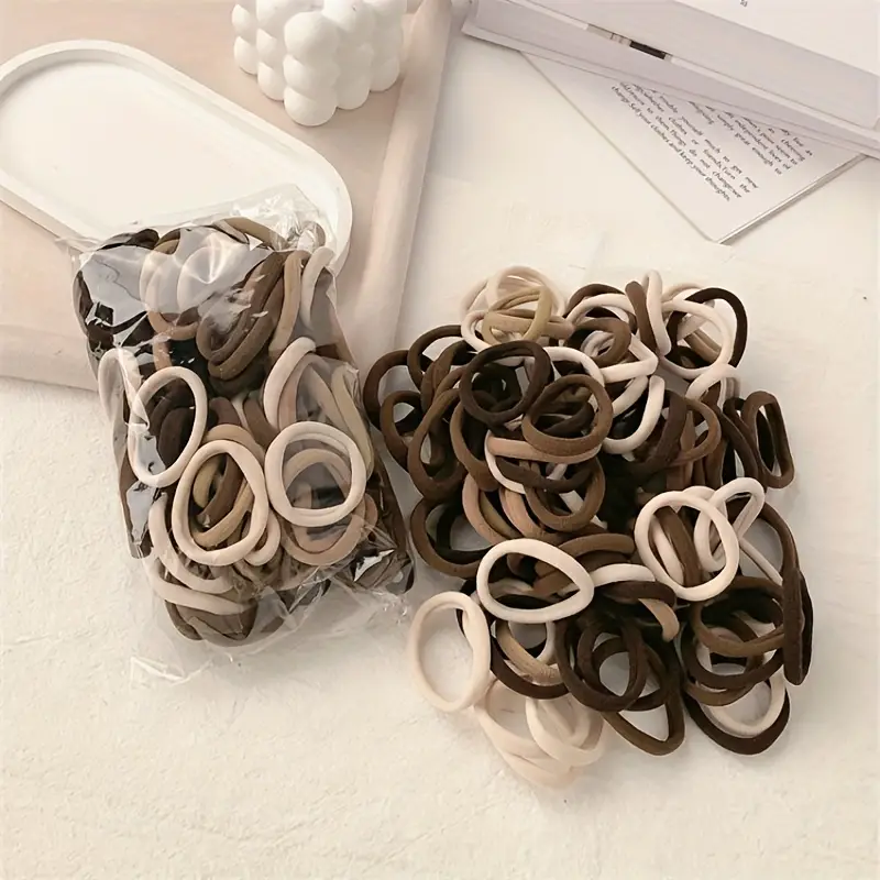 Solid Color High Elastic Small Rubber Band Hair Ring Fashion - Temu