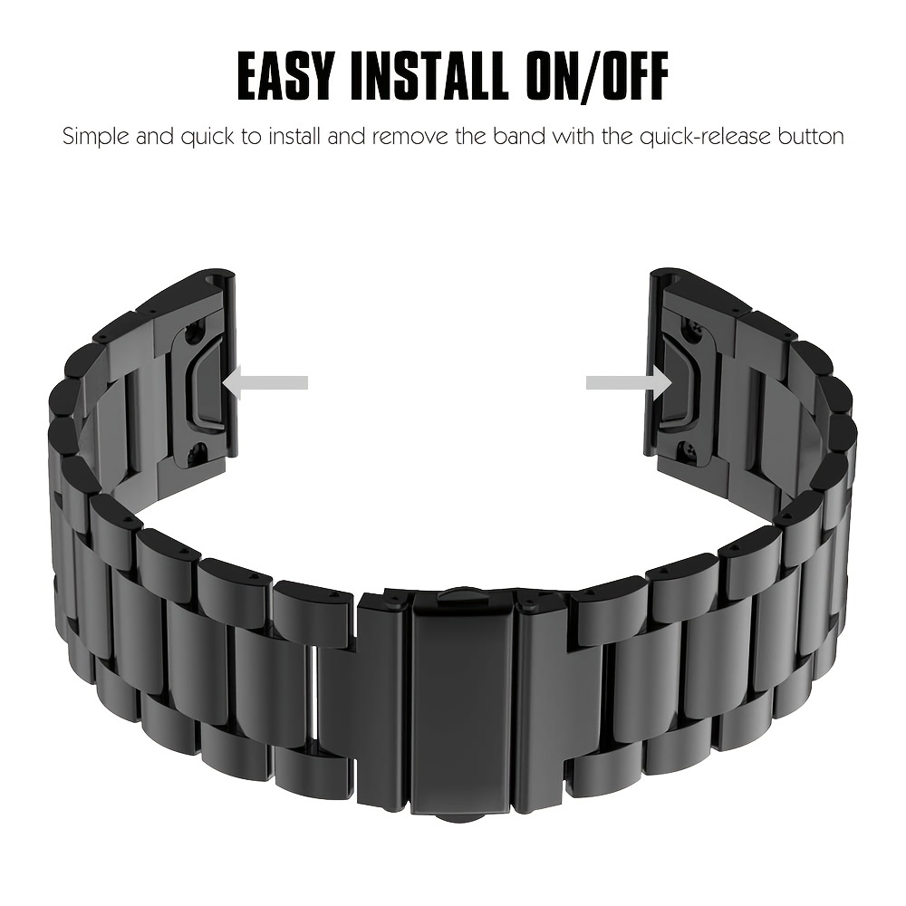 Olytop Fenix 7/Fenix 6/Fenix 5/EPIX Gen 2 Watch Bands, 22mm Quick Fit  Stainless Steel Metal Bands Replacement Strap Bracelet for Garmin Fenix 6
