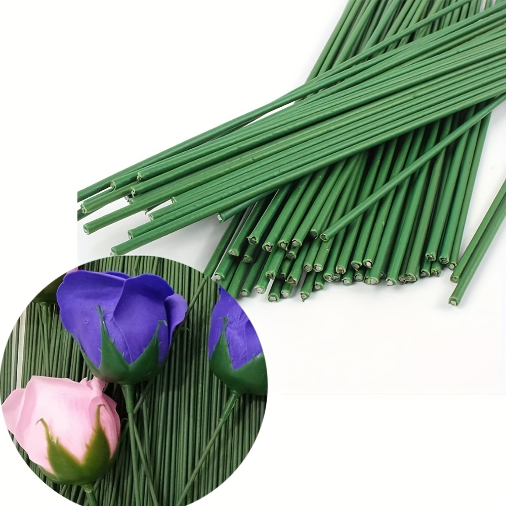 Floral Wire Dark Green, Flower Wire Sticks For Diy Floral Arrangements  Floral Arranging Craft Projects Corsages, Wedding Bouque - Temu