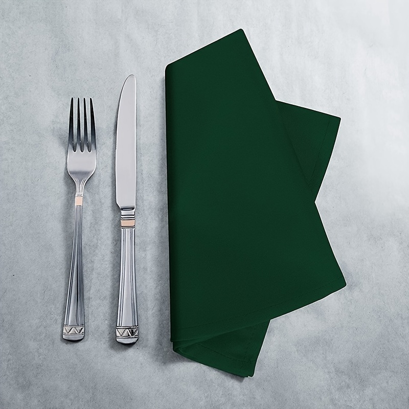 Cloth Napkins 100% Polyester Dinner Napkins With Hemmed - Temu