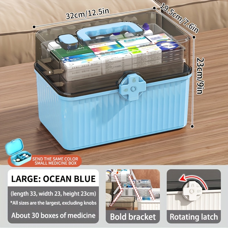 Large Size Medicine Storage 3 Layer Medicine box Portable Aid Kit