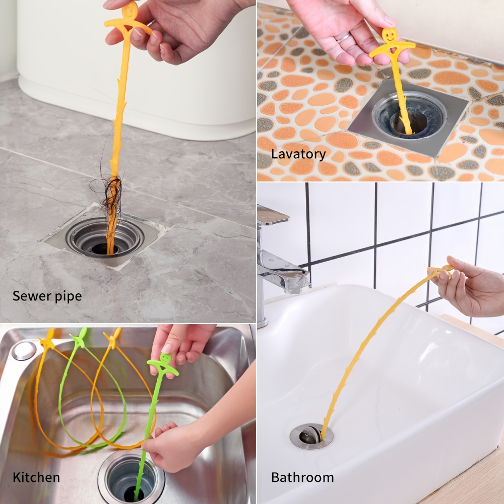 4PCS Drain Augers Hair Drain Clog Remover, Bendable Drain Cleaner, for  Kitchen Drain Catcher, Sink Drain, Sewer Cleaning Tool