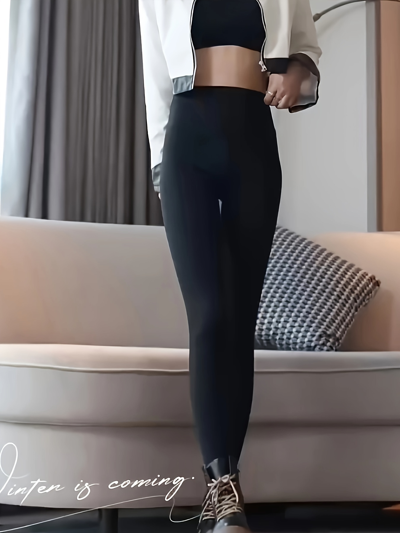 Women's Solid Color Yoga Leggings High Waist Yoga Pants - Temu Australia