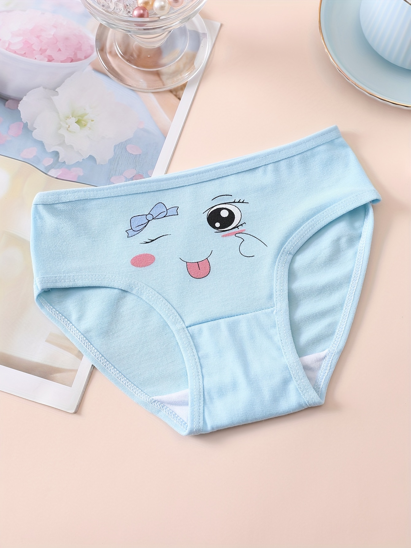 Girls Underwear Comfortable Soft Cute Girl Cartoon Funny - Temu