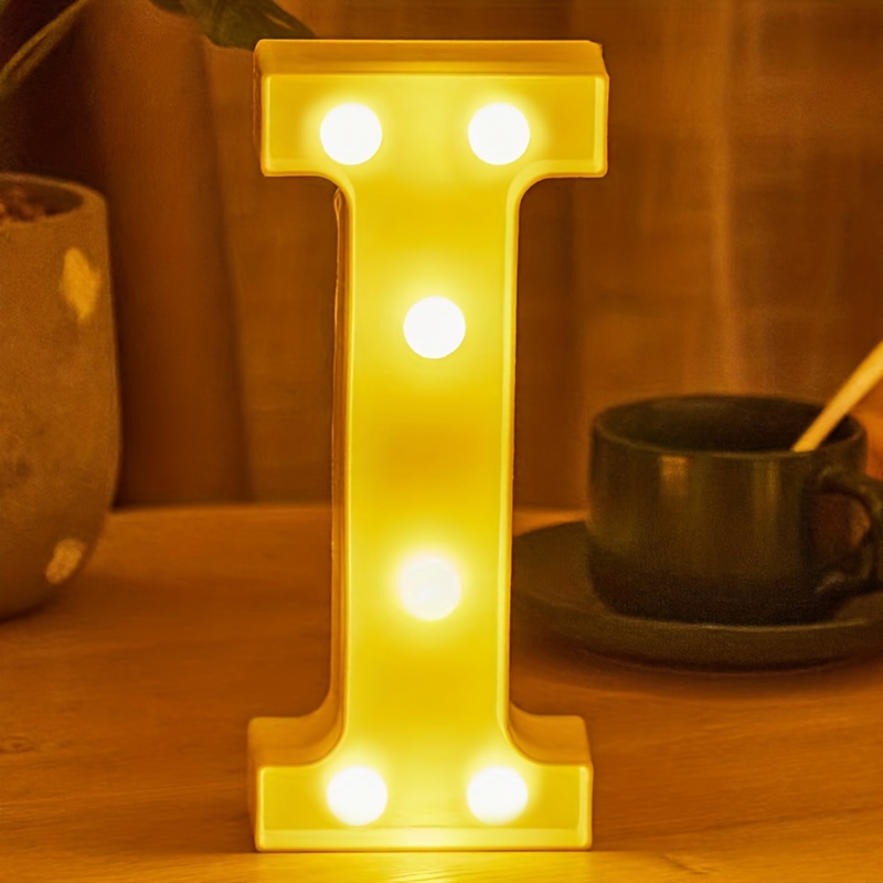 Decorative Led Light Up Number Letters, Plastic Marquee Number Lights Sign  Party Wedding Decor Battery Operated Number, 1 