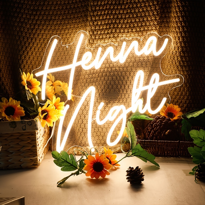 Hana Night Neon Sign Wedding Party Decor Memorial Day - Temu