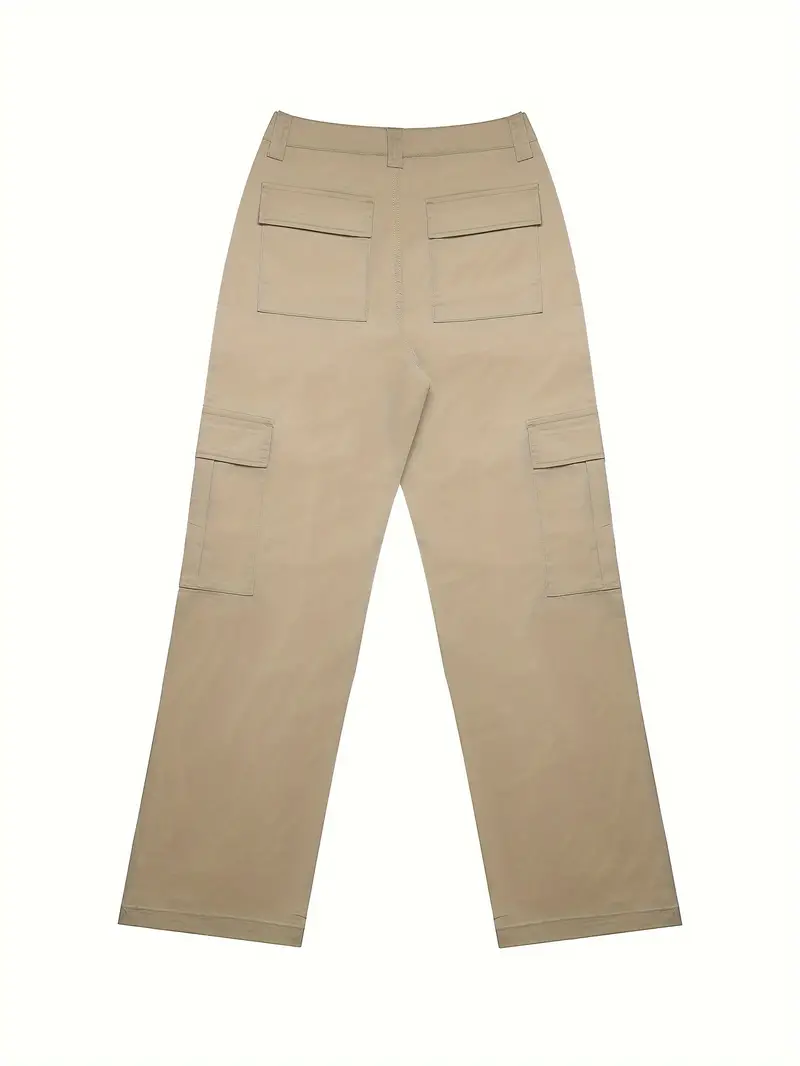 Y2k Pantalones Cargo Rectos Sueltos Bolsillo Casual Cintura - Temu