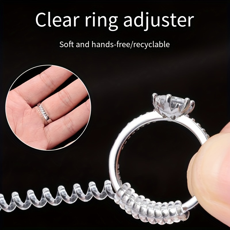  Ring Size Adjuster for Loose Rings Invisible Ring Guard Clip  Transparent Silicone Sizer Tightener Resizer Fit Almost Any Ring 4 Sizes  (Transparent-4Pcs) : Arts, Crafts & Sewing