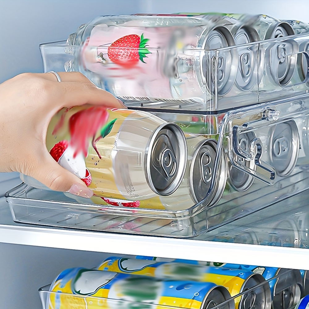 Stackable Soda Can Organizer For Refrigerator, Can Holder Dispenser, Canned  Food Storage Rack For Fridge, Kitchen, Countertops, Cabinets, Home Kitchen  Supplies - Temu