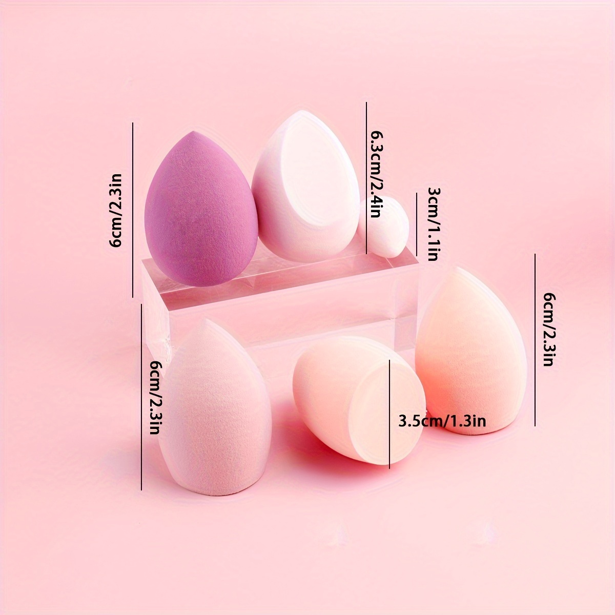 Soft Teardrop Blender Sponge Set With Jar Flawless Bottle - Temu