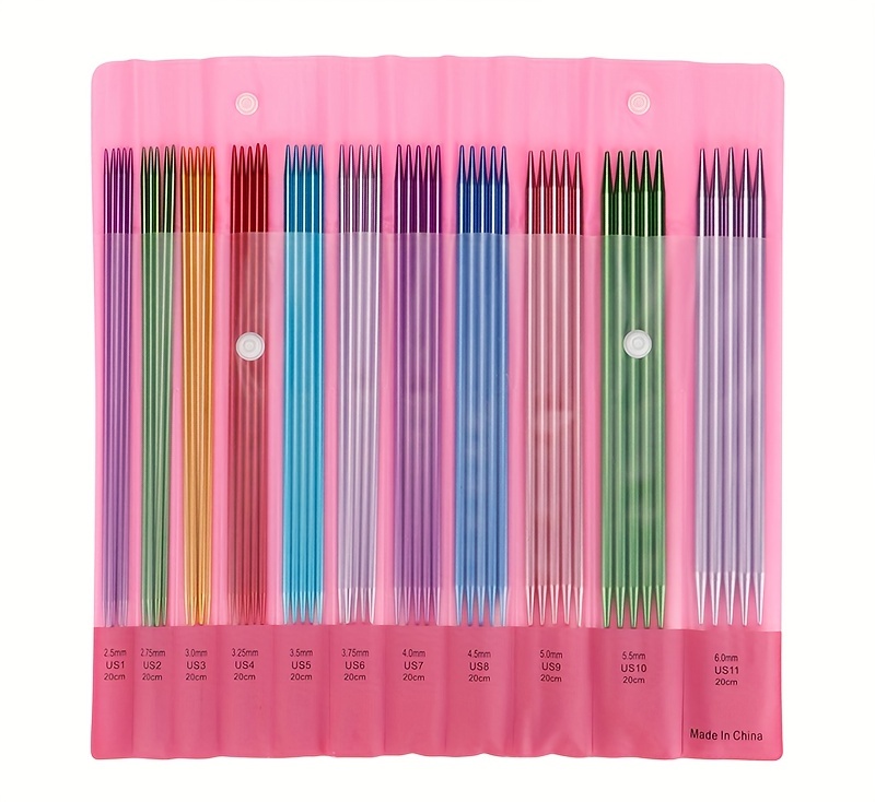 Knitting Needles Set Stainless Steel Single Point Knitting - Temu