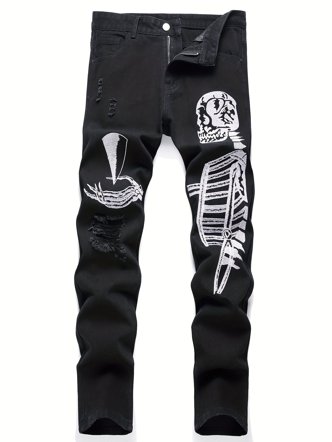 Skeleton White Bone Jogger Pants [UNISEX]