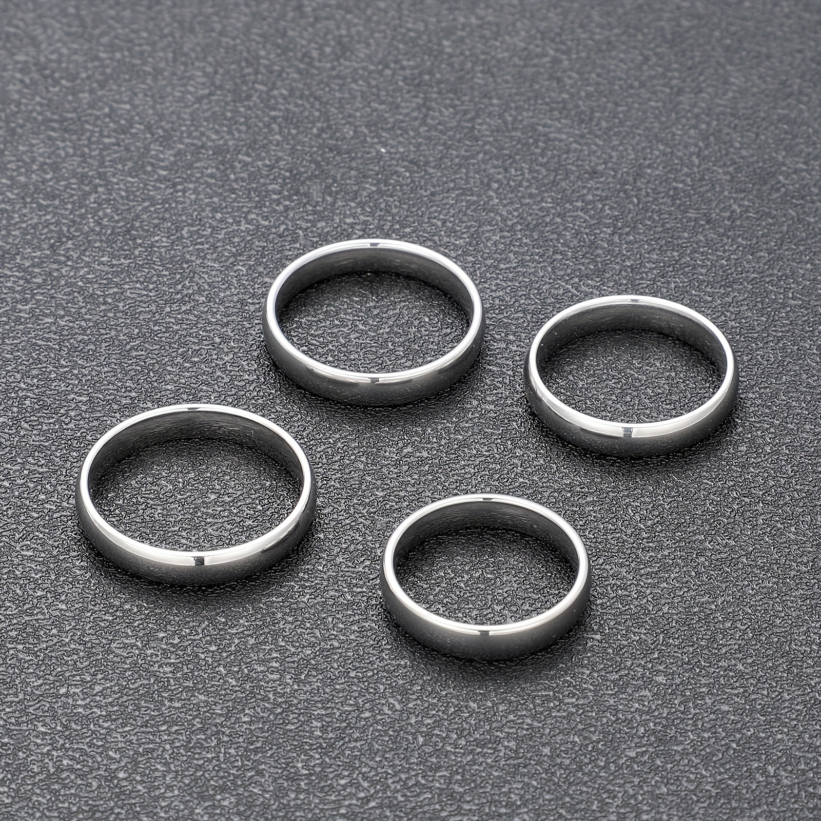 Titanium Steel Ring Non Fading Solid Ring 4 Sizes